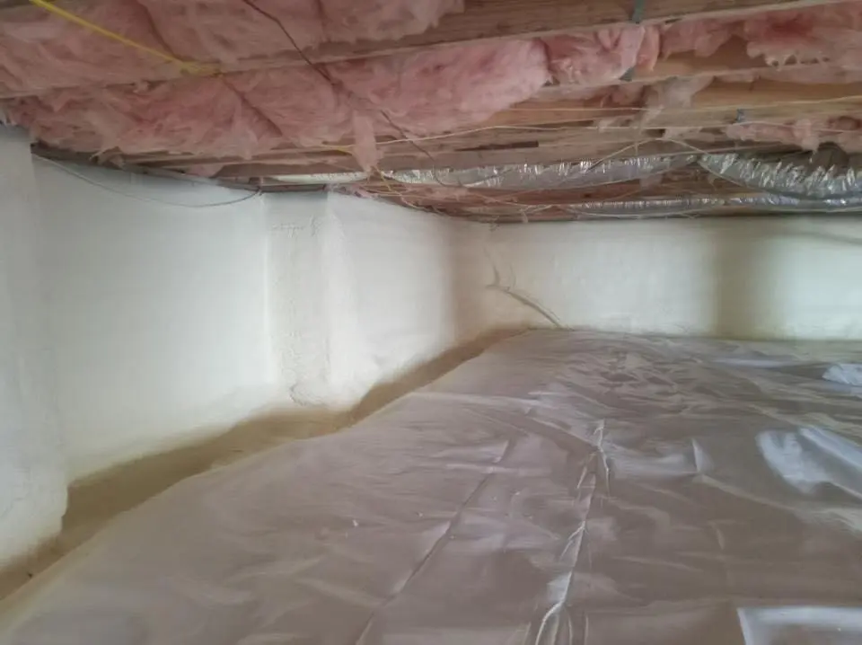 Crawl space encapsulation with closed-cell spray foam for Spray Foam Roofing in Connellsville